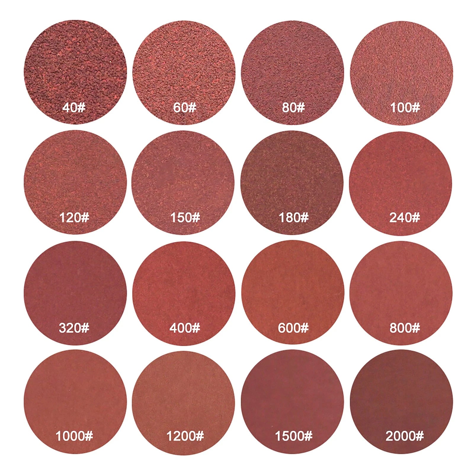 75mm - 225mm Wet & Dry Sanding Discs Sandpaper Film Hook and Loop Pads All Grit