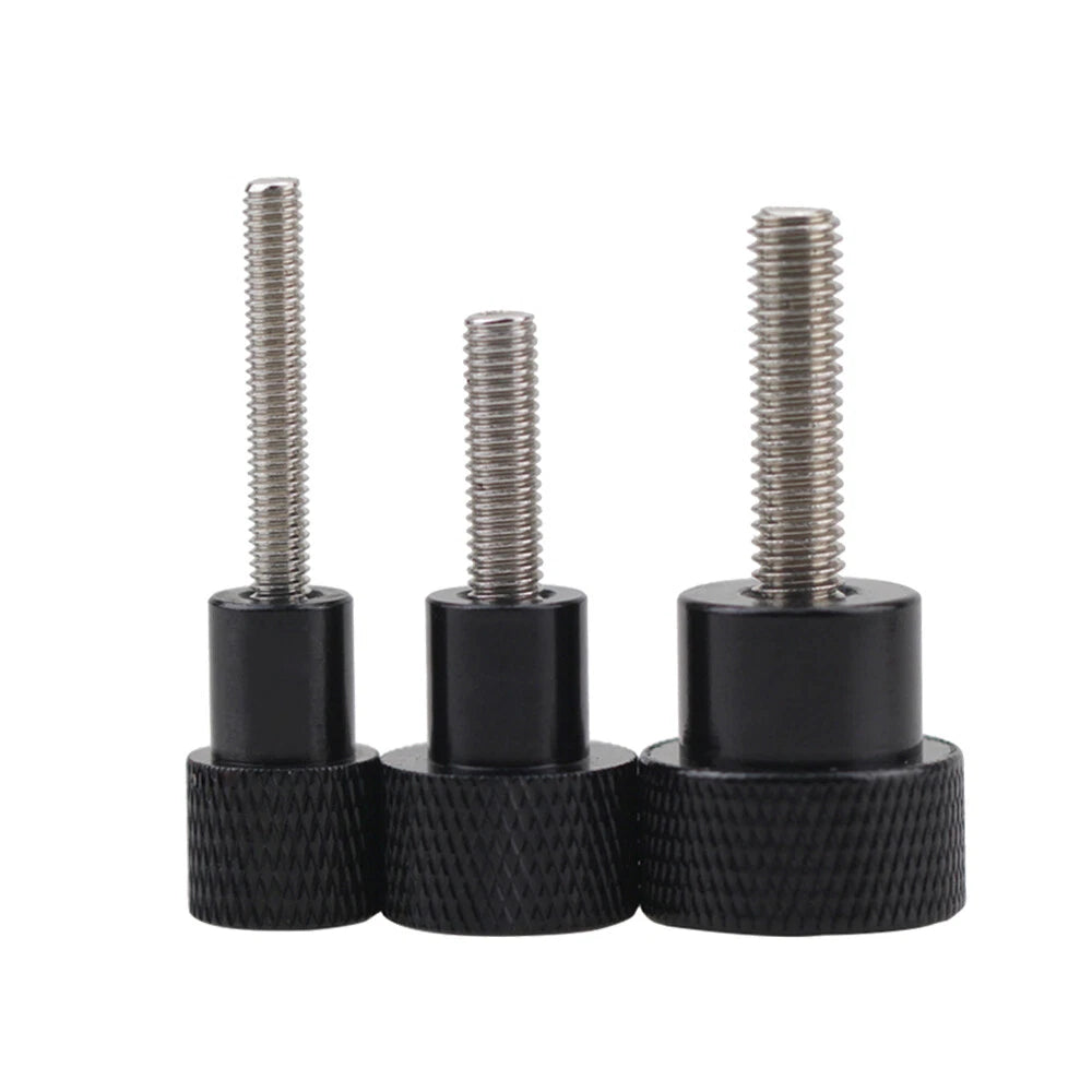 M6 Knurled Thumb Screws with collar High Type Stainless Steel Red, Black, Silver
