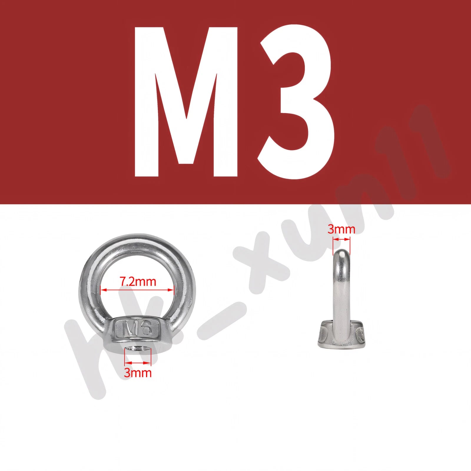 M3 M4 M5 M6 M8 M10 M12 TO M24 LIFTING EYE NUTS & BOLTS A2-304 STAINLESS STEEL