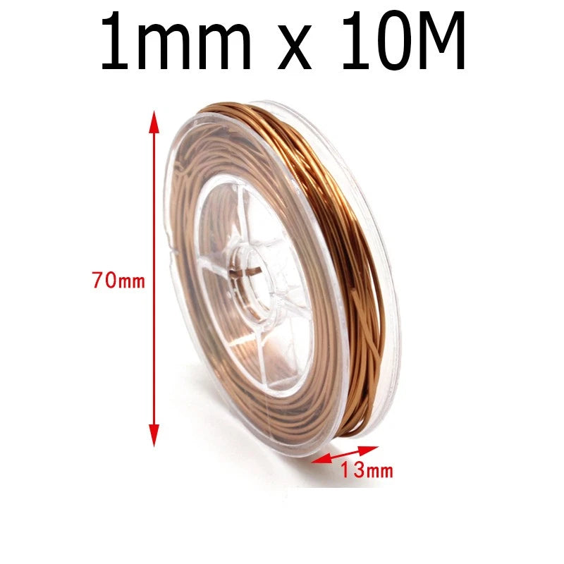 0.2mm 0.5mm 1mm Copper Wire Jewellery Solid Bare Round Craft Diy Uncoated Wire