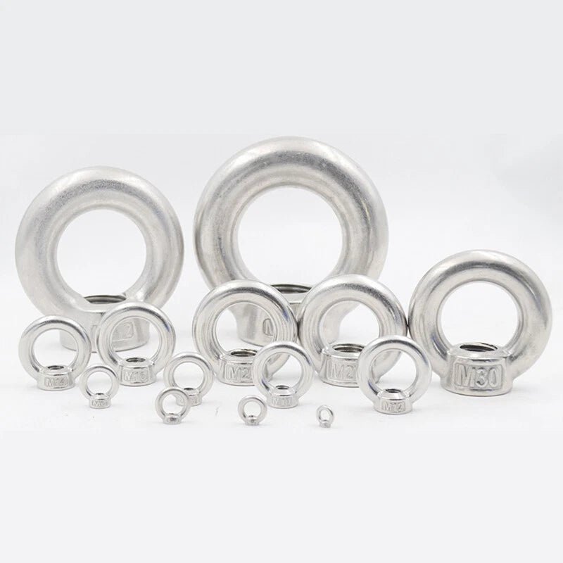 M3 - M30 Lifting Eye Bolt & Nut Set — 304 Stainless Steel Heavy Duty Ring Hooks - HomeDIYer