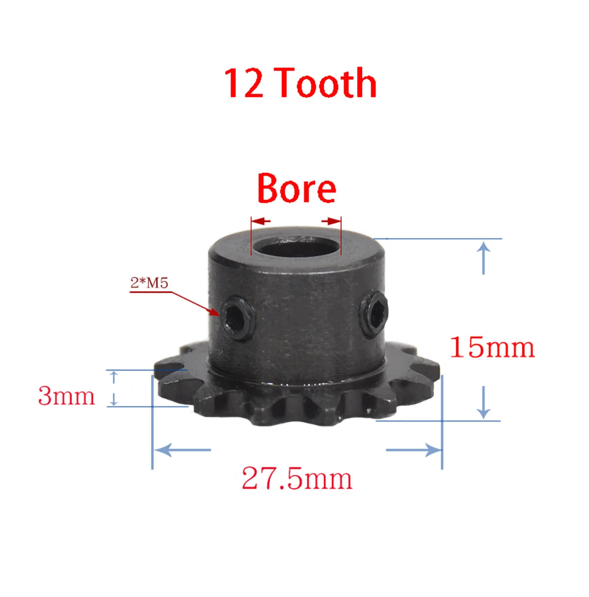 45# Steel 9 - 40 Tooth 04C Chain Drive Sprocket-Roller Chain-Chain Connector