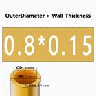 H62 Brass Round Tube Pipe Hollow Tube OD 0.8mm 0.9mm 1mm-30mm Length 200mm 500mm