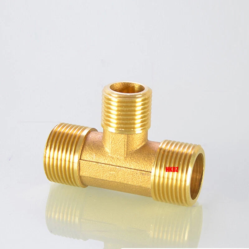 Brass T-Shape Pipe Fittings 1 2"~2" BSP Male Female Thread Tee Connector Adapter