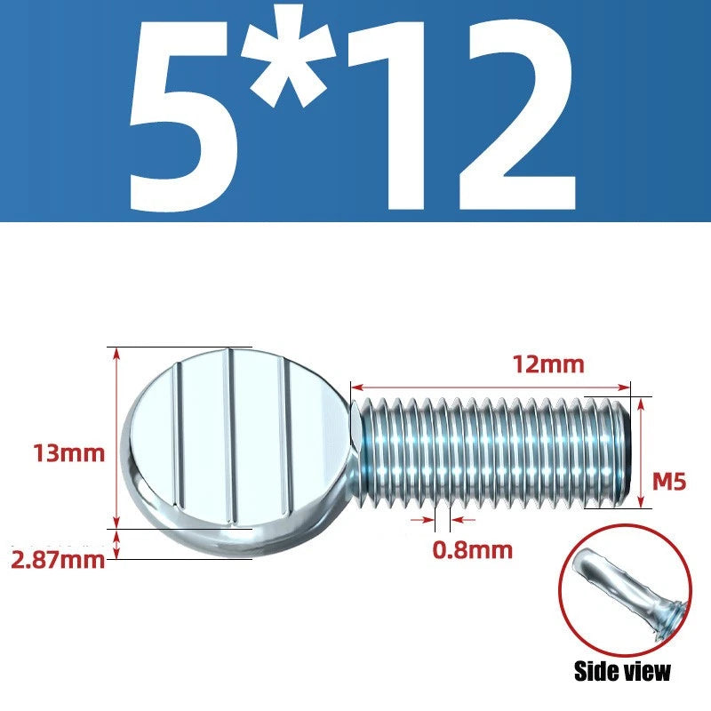 M5 M6 M8 Spade-head Thumb Screws Thumb Screw - Galvanized carbon steel