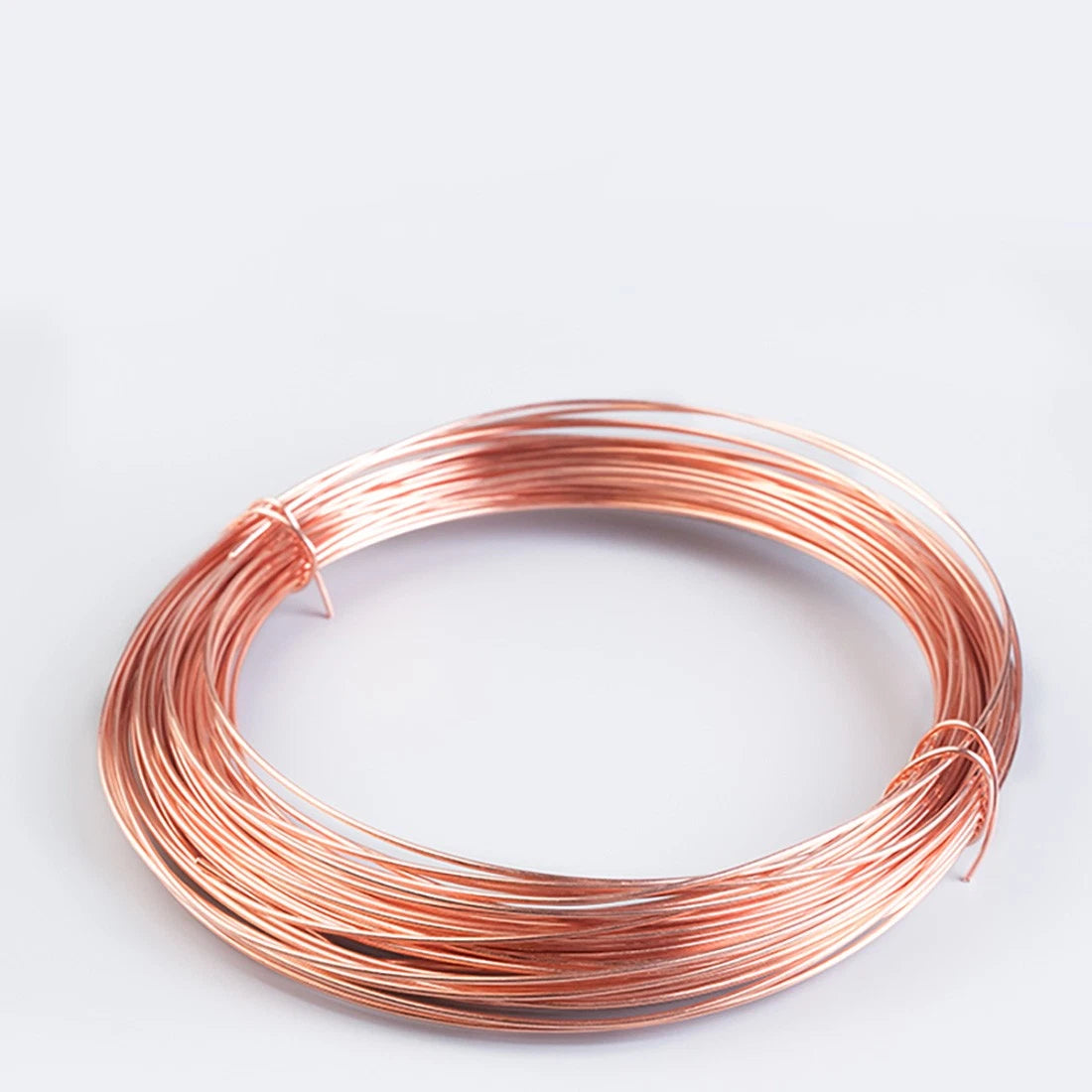 1M Round Copper Wire Solid 0.2-4.5mm Bendable Metal Wire Jewellery Craft Making