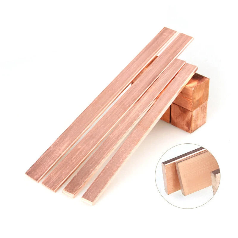 T2 Pure Copper Sheet Plate 99.9% Cu Metal Strip Block Flat Bar 0.3mm-40mm Thick