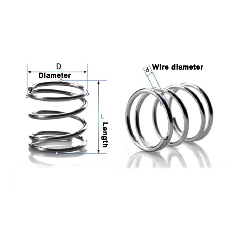 Compression Spring Various Size 5-16mm Diameter & 10-100mm Length Pressure Small