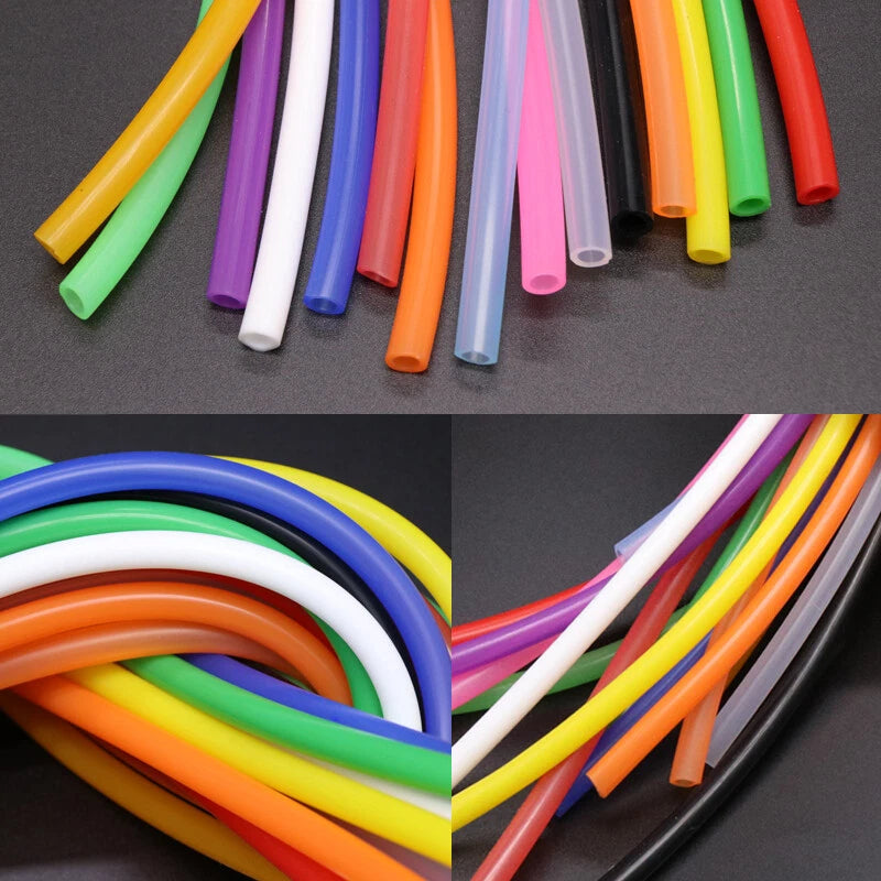 Color Silicone Tube Food Grade Flexible Tubing Hose Rubber Pipe I.D 2 4 5 6 8mm