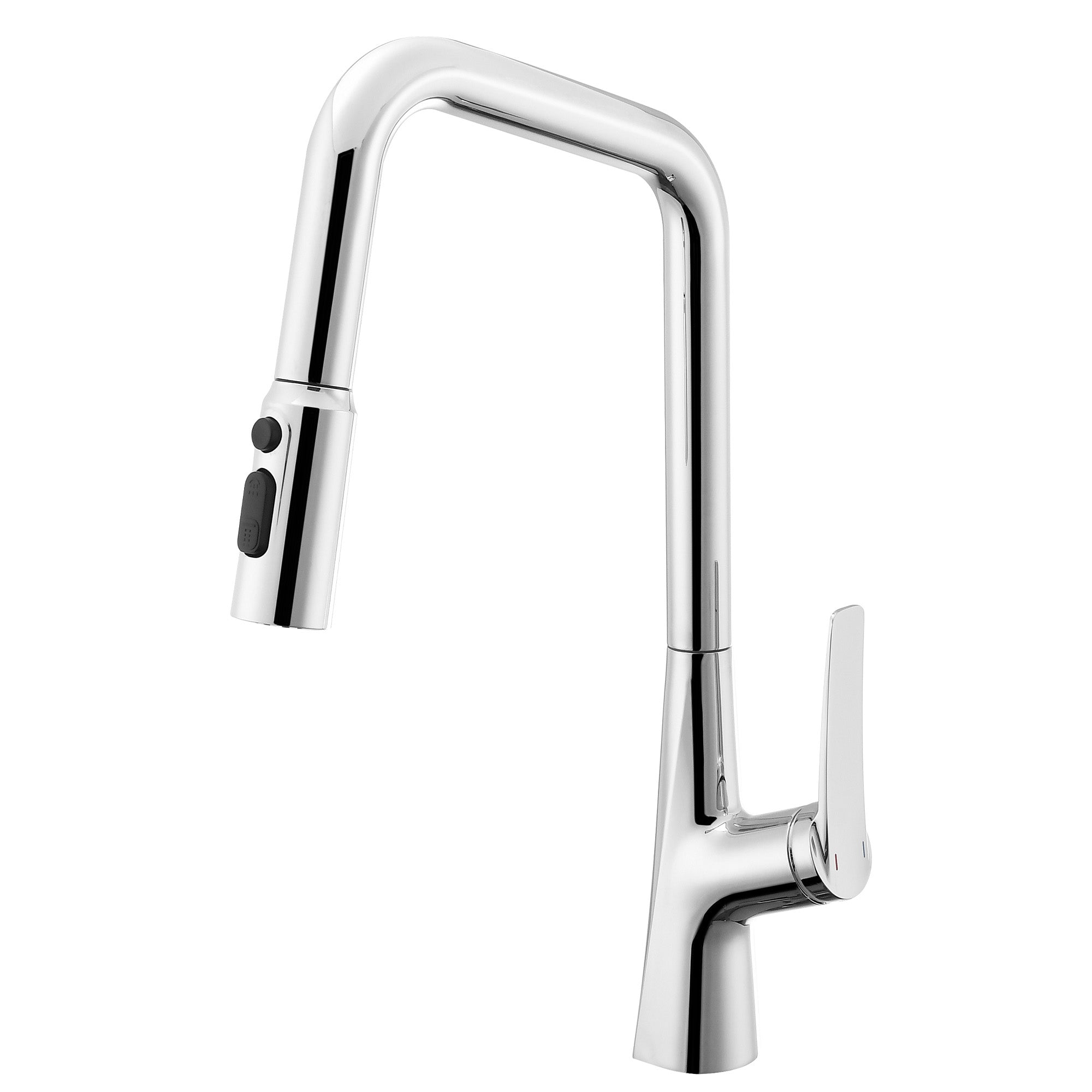 Professional Chrome Kitchen Faucet | 3-Function Pull-Out Sprayer | 360° Swivel | FastConnect DIY Install