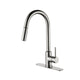 Kitchen Faucet with Pull Down Sprayer – Brushed Nickel, 360° Swivel, Dual Spray Modes, Single Handle for Easy Kitchen Cleaning