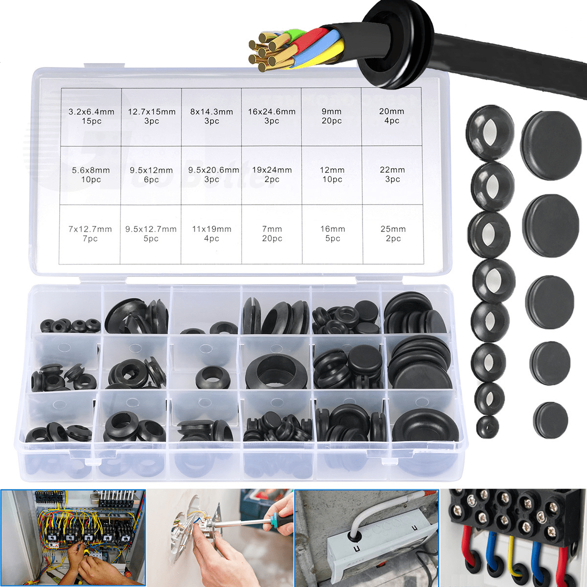 Rubber Sealed Wire Guard Coil 125pcs Box O - Ring | HomeDIYer - HomeDIYer
