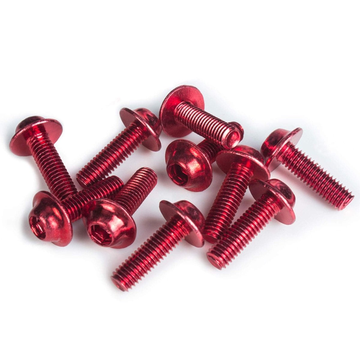 177 pieces Motorcycle fairing screws Windshield screws set M5 M6 aluminum Black/Red - HomeDIYer