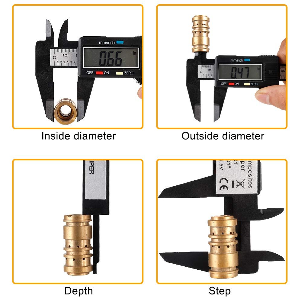 Digital Caliper 0 - 6 inches with Large LCD Screen, Auto - Off Feature, Inch and Millimeter Conversion Measuring Tool - HomeDIYer