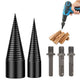 4Pcs Wood Splitter Drill Bit 42mm + 32mm with 3 Drilling Handles Log Splitter Drill Bit