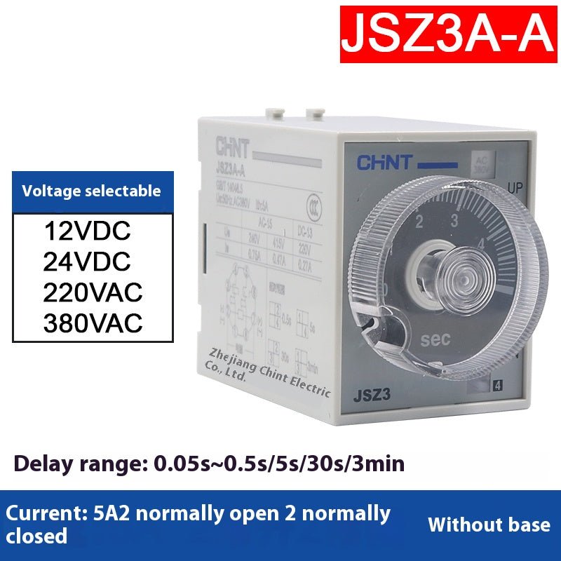 Time Relay JSZ3A Timer Power - on Delay 24VDC 220VAC 380VAC Delay Range 0.05s - 12h - HomeDIYer
