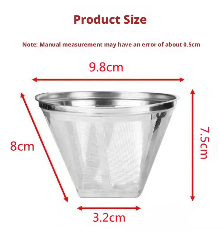 Reusable Stainless Steel Coffee Filter – Permanent Drip Brewer Basket