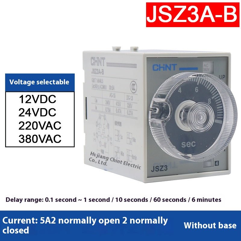 Time Relay JSZ3A Timer Power - on Delay 24VDC 220VAC 380VAC Delay Range 0.05s - 12h - HomeDIYer