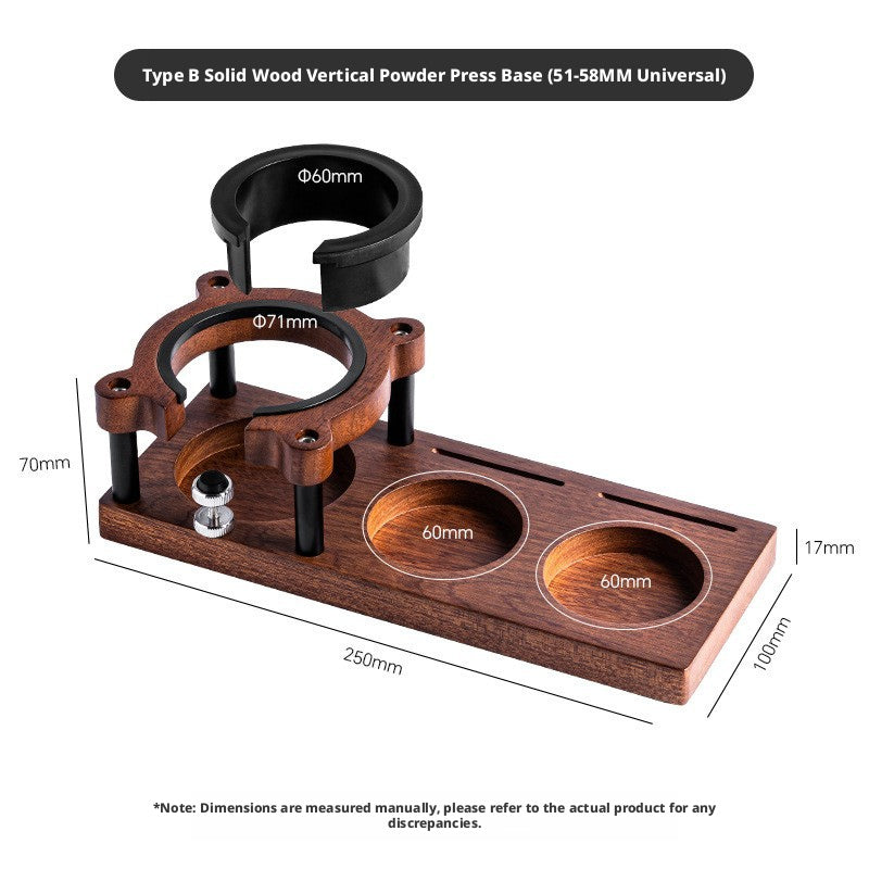Universal Solid Wood Espresso Tamper Station & Dosing Mat (51-58mm)
