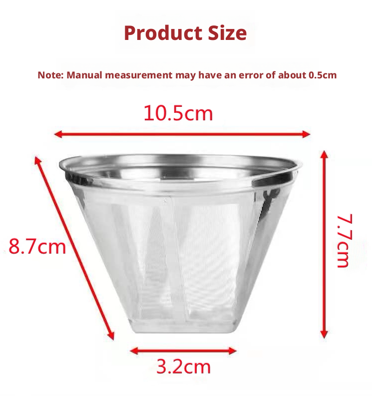 Reusable Stainless Steel Coffee Filter – Permanent Drip Brewer Basket