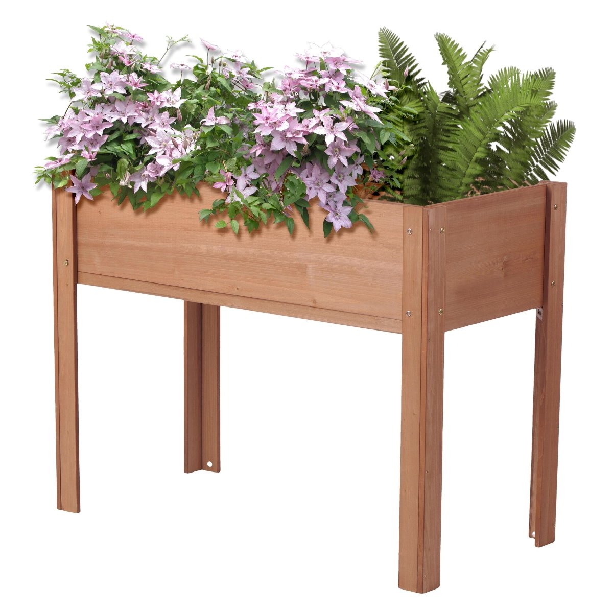 Raised Garden Bed with Legs, Elevated Wooden Planter Box for Outdoor Plants Flowers Fruits Vegetable Herb Growing - HomeDIYer