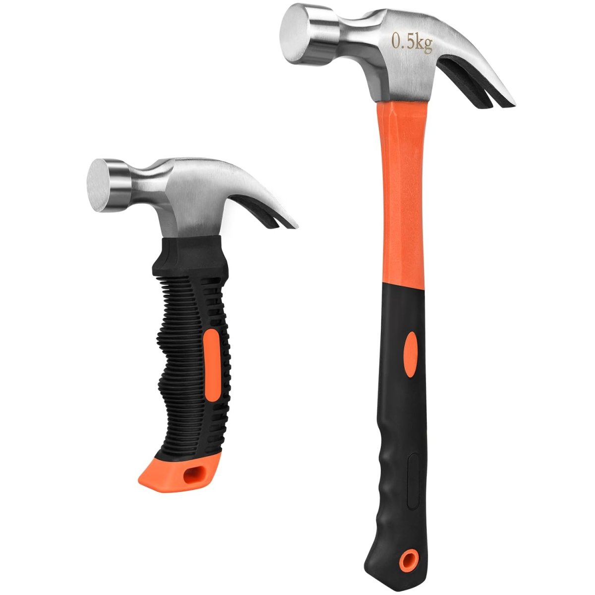 8/16/24oz Straight Rip Fiberglass General Purpose Claw Hammer, with Smooth Face & Non - slip Grip - HomeDIYer