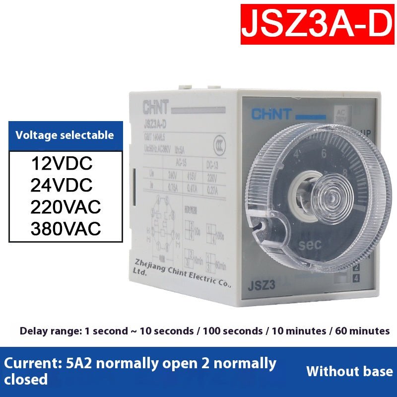 Time Relay JSZ3A Timer Power - on Delay 24VDC 220VAC 380VAC Delay Range 0.05s - 12h - HomeDIYer