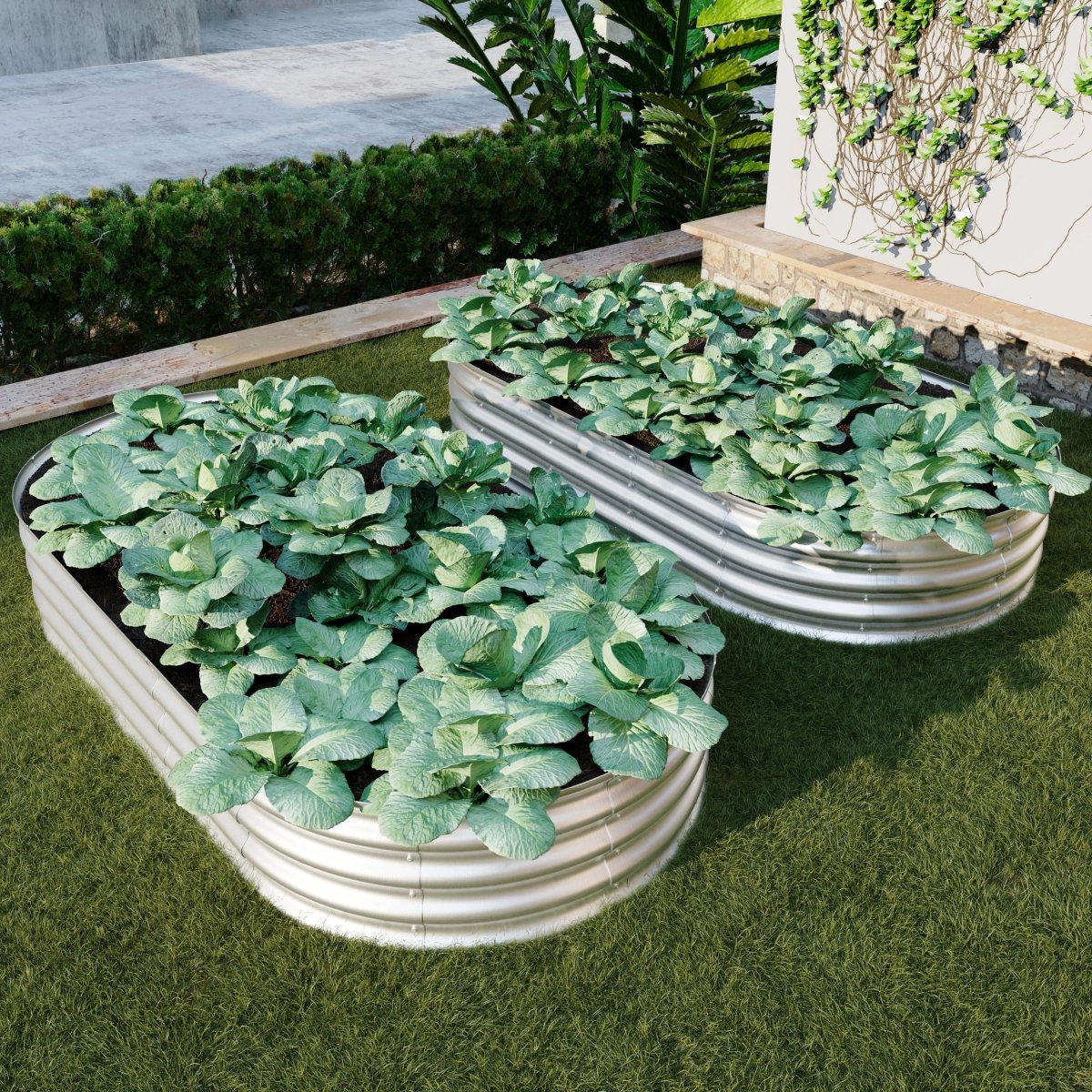 Raised Garden Bed Kit, Galvanized Planter Raised Garden Beds for Outdoor for Vegetables,Flowers &Herbs, Heavy Duty, Rust - Resistant, Easy Assembly - HomeDIYer