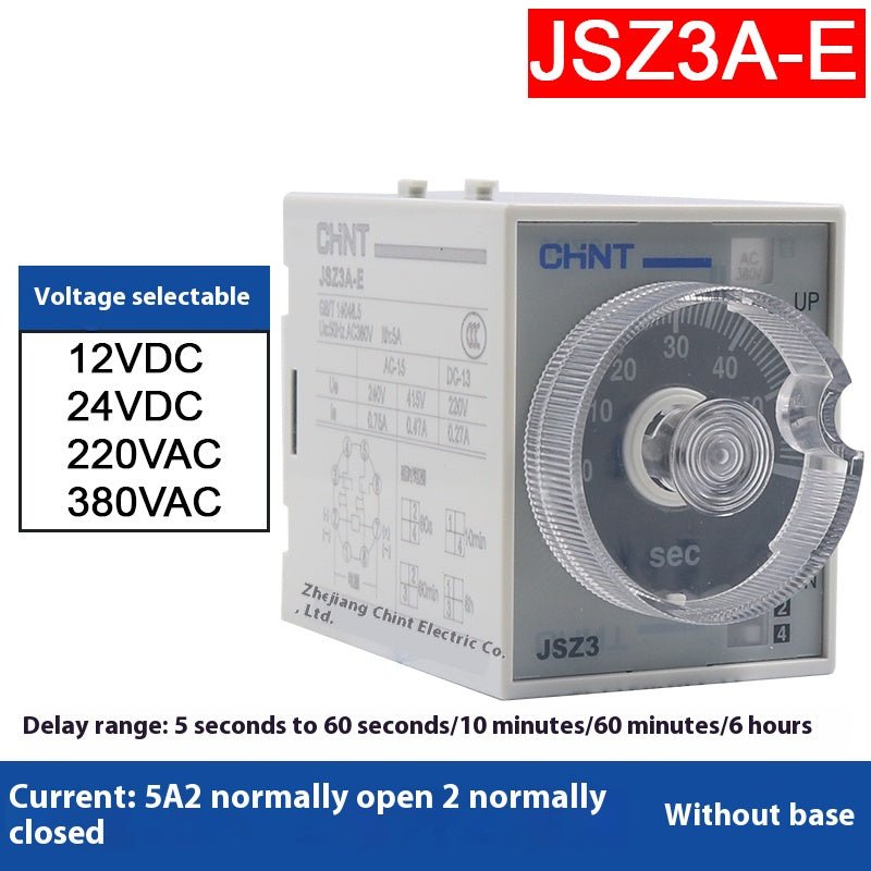 Time Relay JSZ3A Timer Power - on Delay 24VDC 220VAC 380VAC Delay Range 0.05s - 12h - HomeDIYer