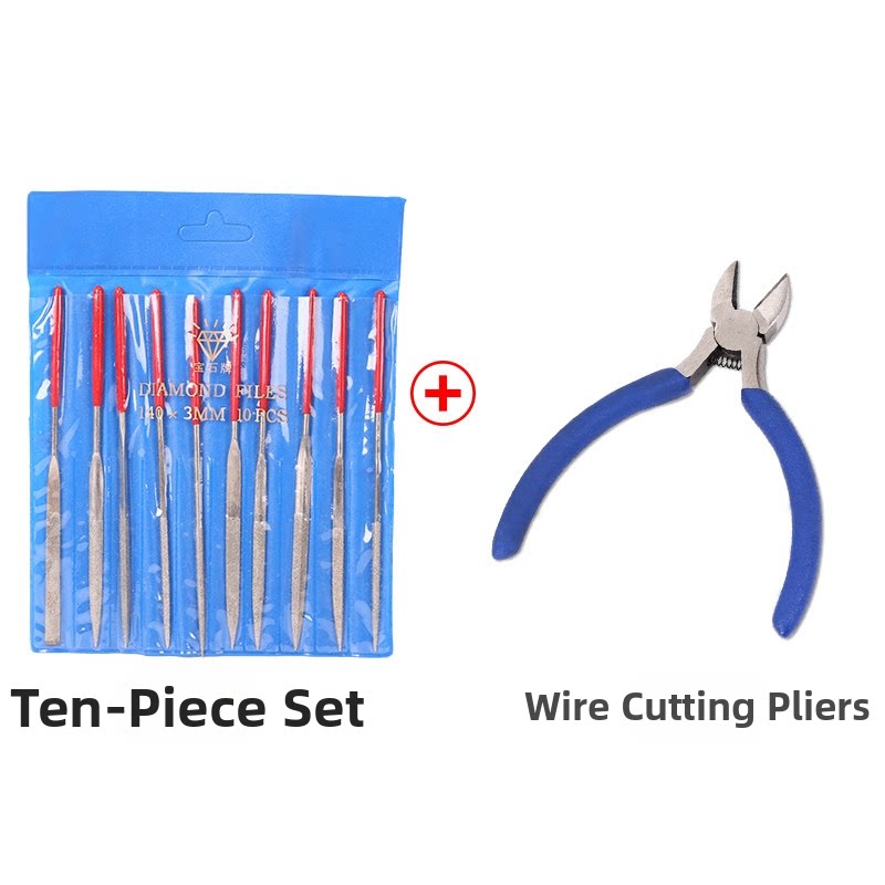 Guitar Fret & Nut Polishing File Set – 10-Piece Fretboard Groove Polishing Kit with Optional Add-Ons