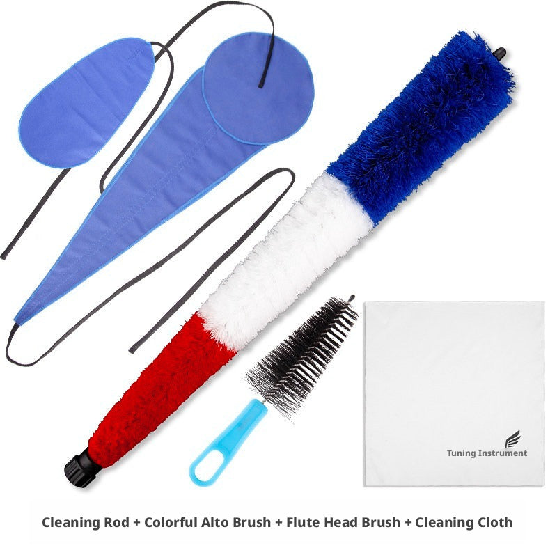 Saxophone Tube Brush Kit – Absorbent Cotton Cleaning Rod for Alto, Tenor & Soprano with Optional Wipe Cloth