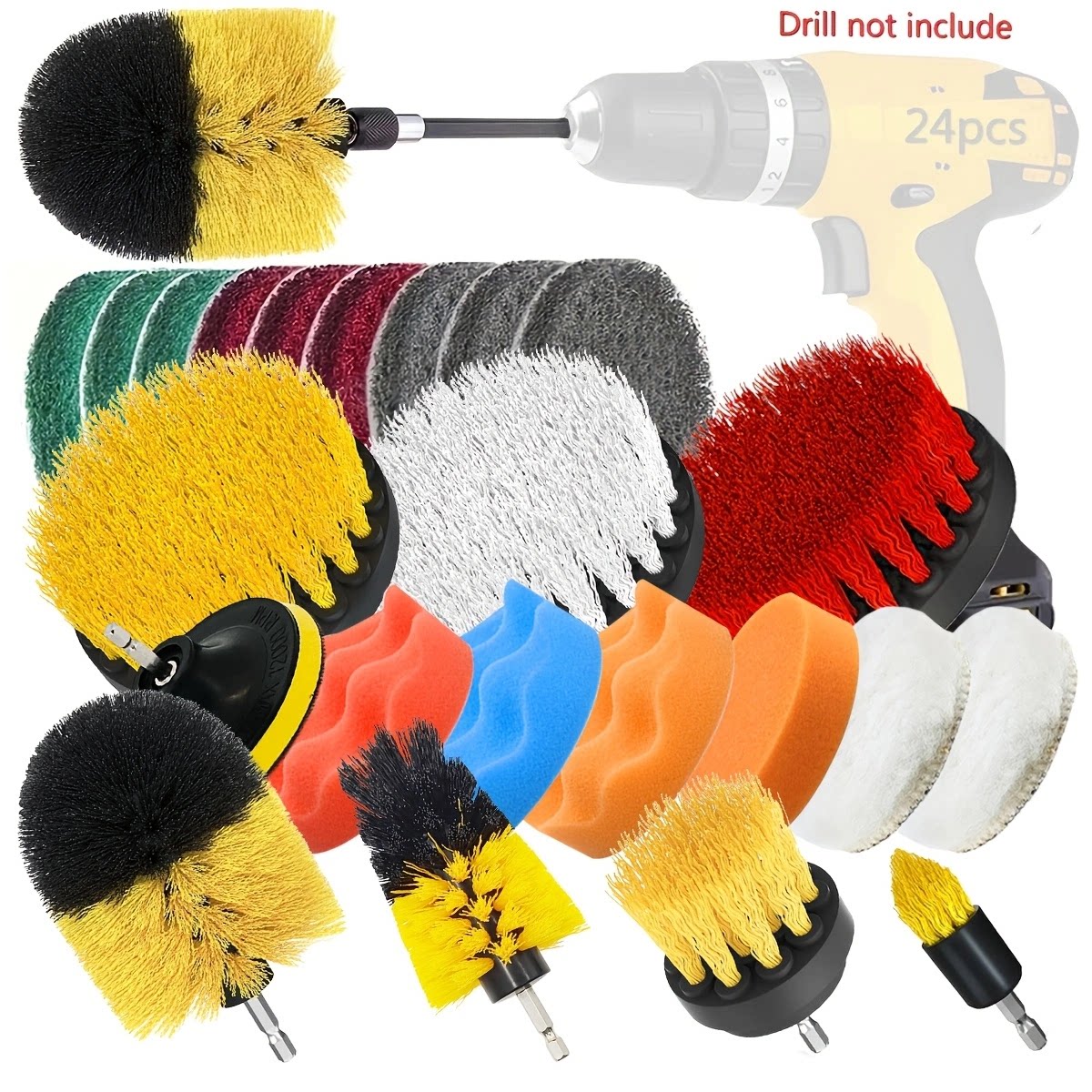Complete Electric Drill Brush Set – 6-Piece Multi-Purpose Cleaning Kit