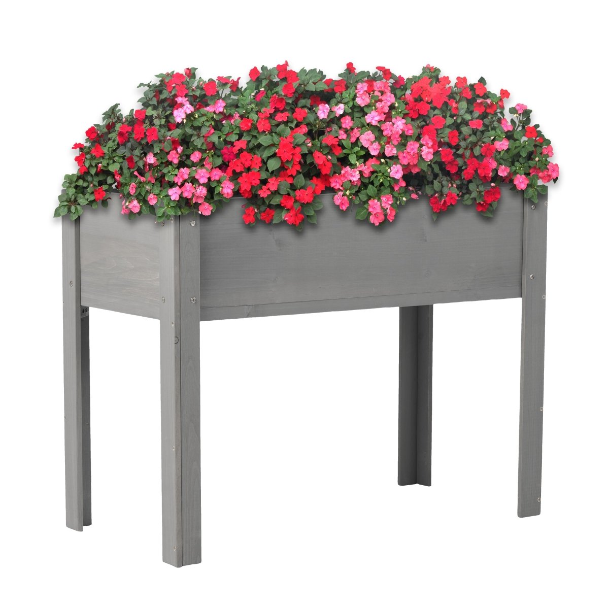 Raised Garden Bed with Legs, Elevated Wooden Planter Box for Outdoor Plants Flowers Fruits Vegetable Herb Growing - HomeDIYer