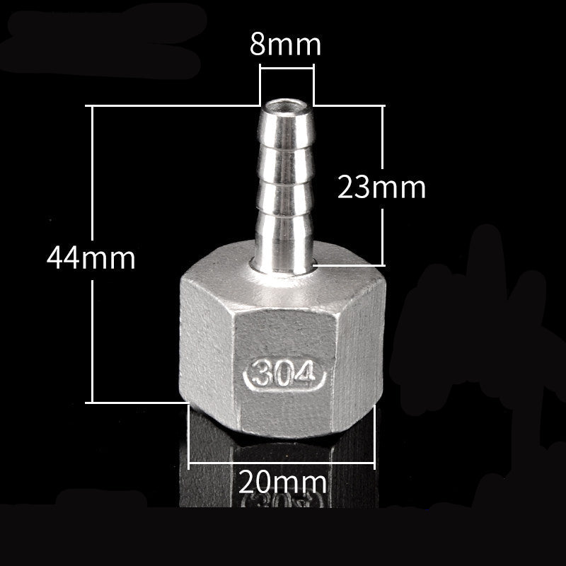 Stainless Steel Female BSPT to Hose Barb Connector — 1/4" 3/8" 1/2" 3/4" Tapered Thread