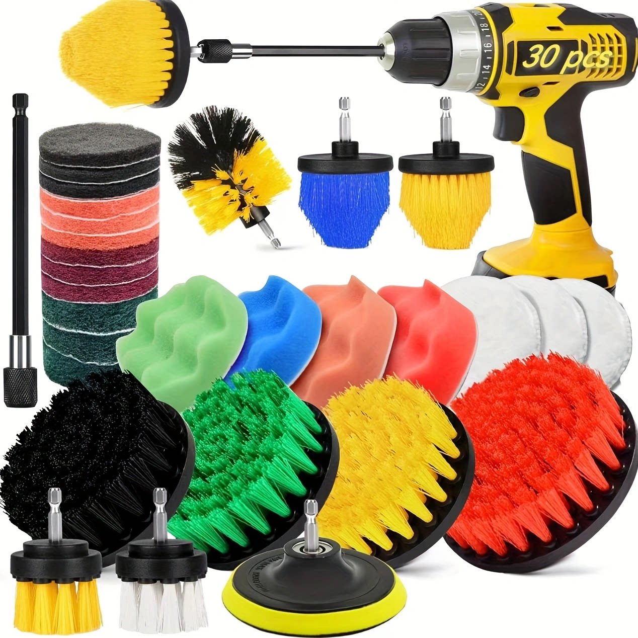 Complete Electric Drill Brush Set – 6-Piece Multi-Purpose Cleaning Kit