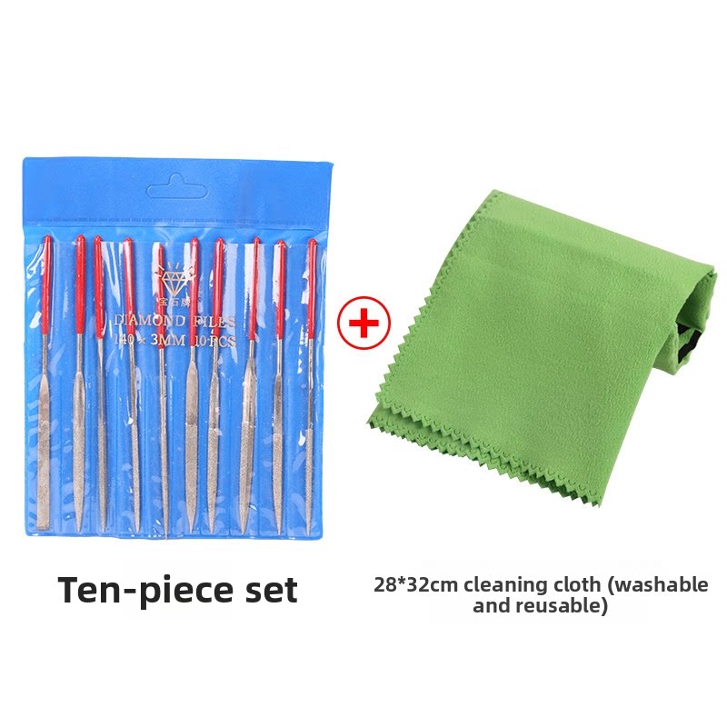 Guitar Fret & Nut Polishing File Set – 10-Piece Fretboard Groove Polishing Kit with Optional Add-Ons
