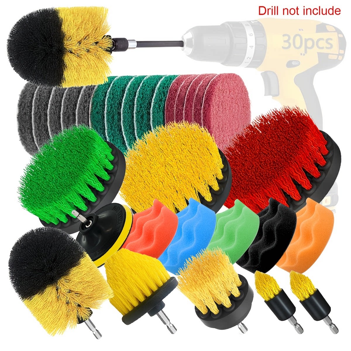 Complete Electric Drill Brush Set – 6-Piece Multi-Purpose Cleaning Kit