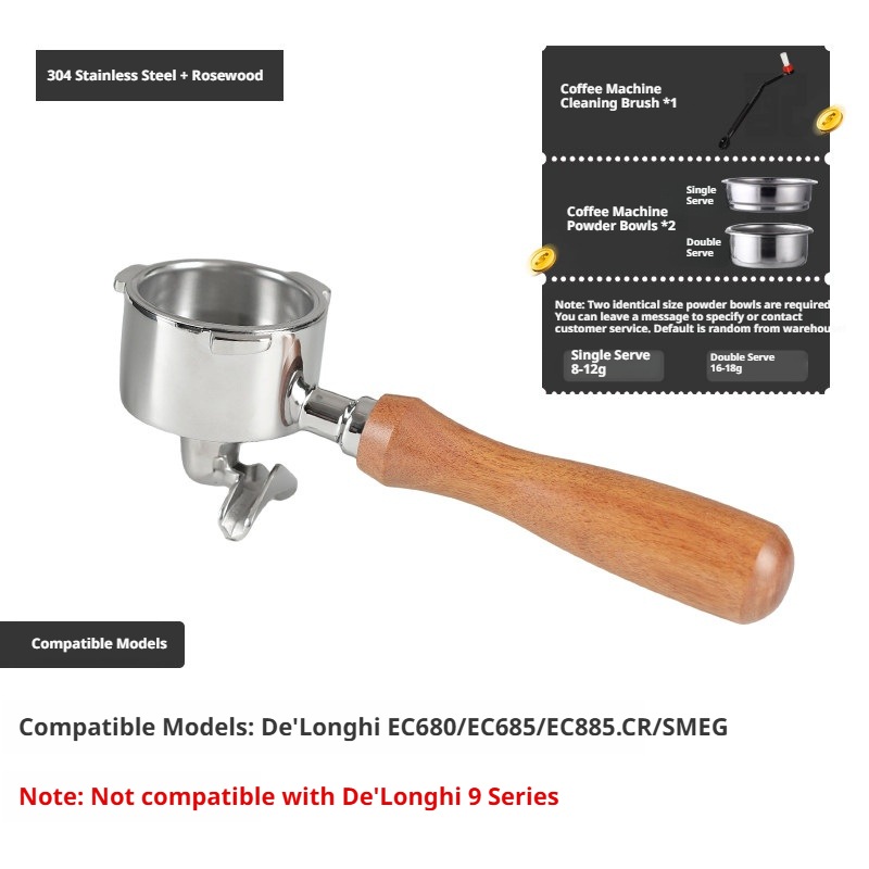 51mm Bottomless Portafilter for De'Longhi