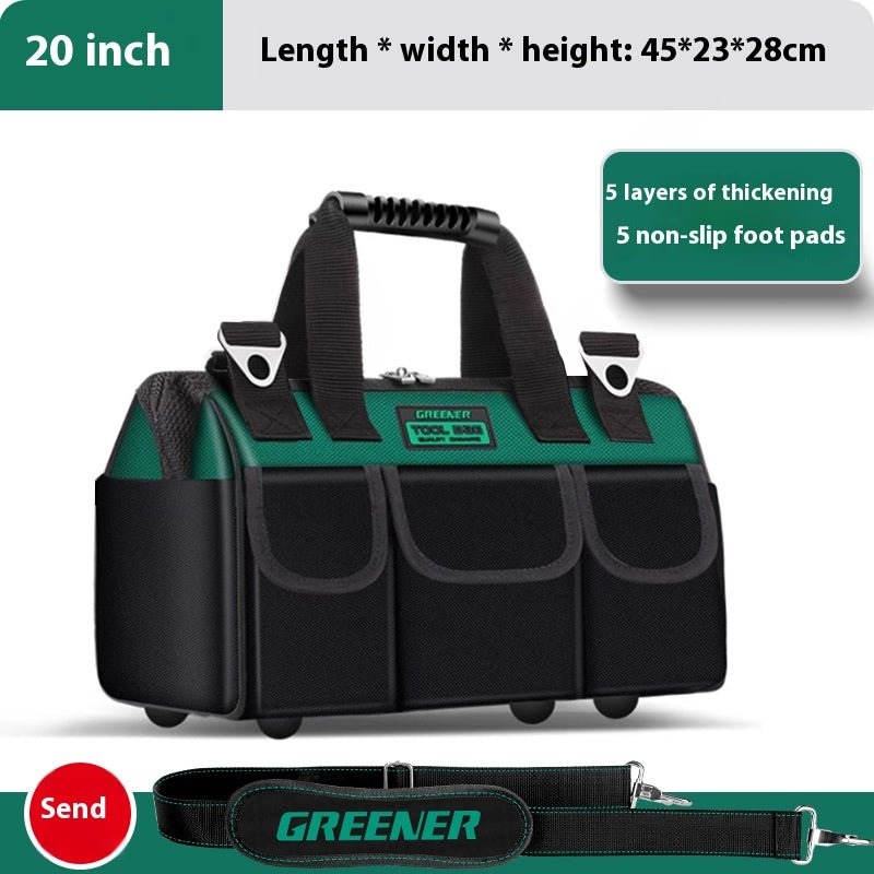 Multifunctional Handheld Toolkit Sturdy And Durable Electrician Special Canvas Thickened Woodworking Bag Portable Storage Bag - HomeDIYer