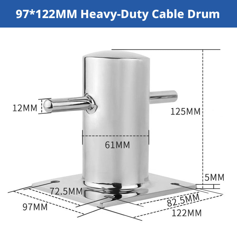 316 Stainless Steel Marine Bollard - Cross Cleat & Tube Pile for Boat Docking, Ship Mooring & Dock Hardware