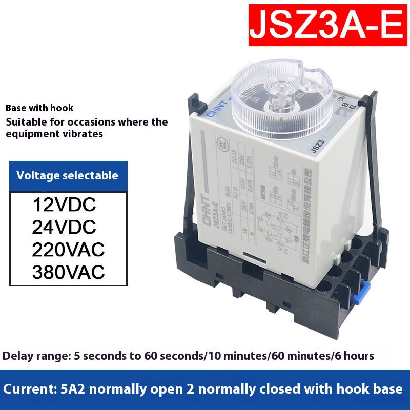 Time Relay JSZ3A Timer Power - on Delay 24VDC 220VAC 380VAC Delay Range 0.05s - 12h - HomeDIYer