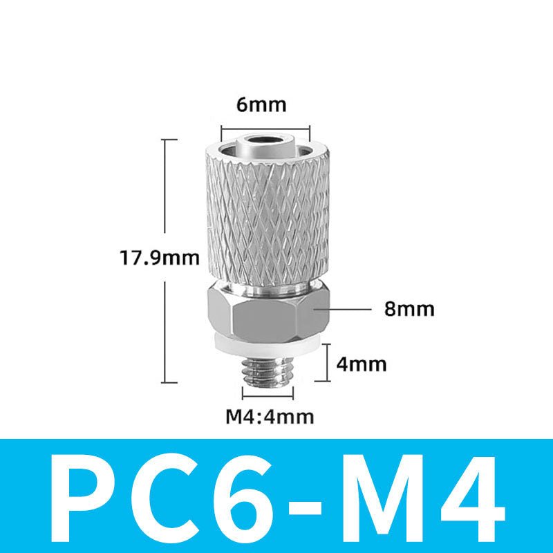 Mini Small Pneumatic Push in Fitting Male Thread Air Line Hose Barb Connector - HomeDIYer