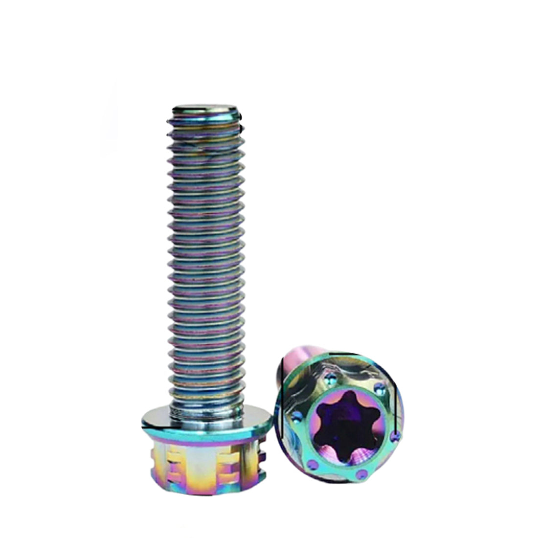 M4 M5 M6 M8 TC4 Titanium Screws Torx/Hex 6 colors 10-60mm （5Pcs）