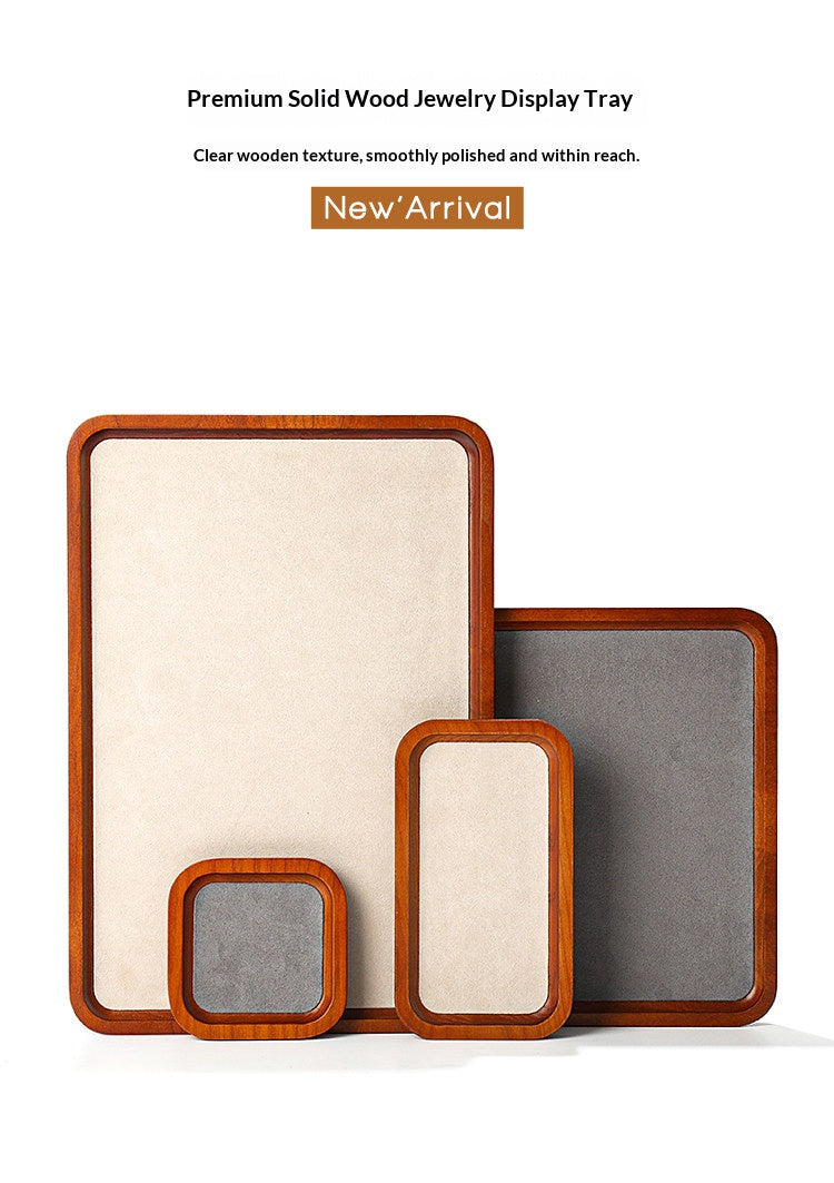Premium Solid Wood Jewelry Display Trays for Photography & Organizing