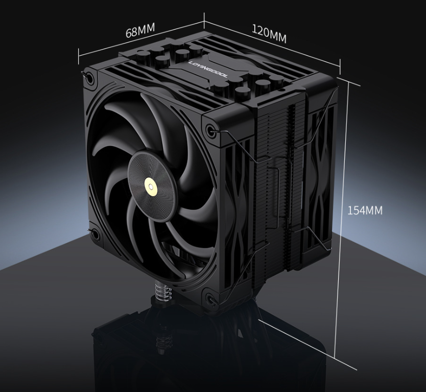 LC-K6000 Tower CPU Cooler — 6 Copper Heatpipes, PWM Fan, Intel & AMD, Single or Dual Fan