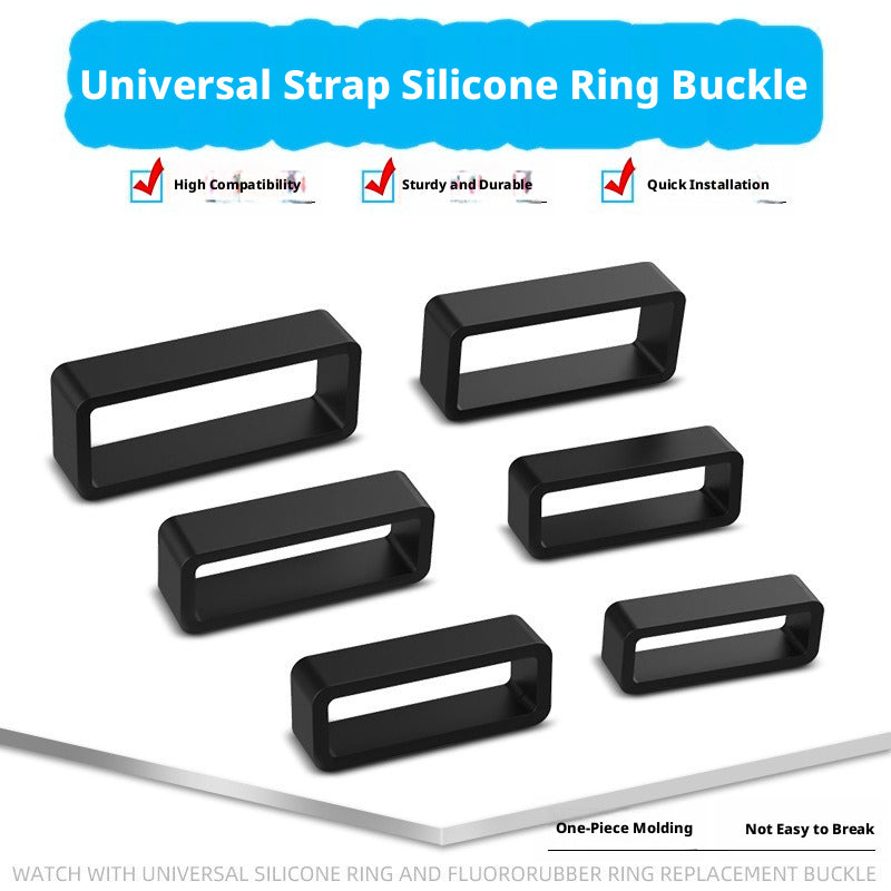Silicone Watch Band Loop 6pcs – Multi-Size Stretchy Keeper Ring 12–26mm