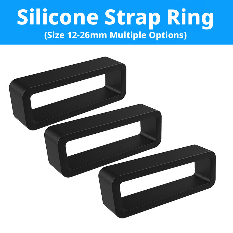 Silicone Watch Band Loop 6pcs – Multi-Size Stretchy Keeper Ring 12–26mm