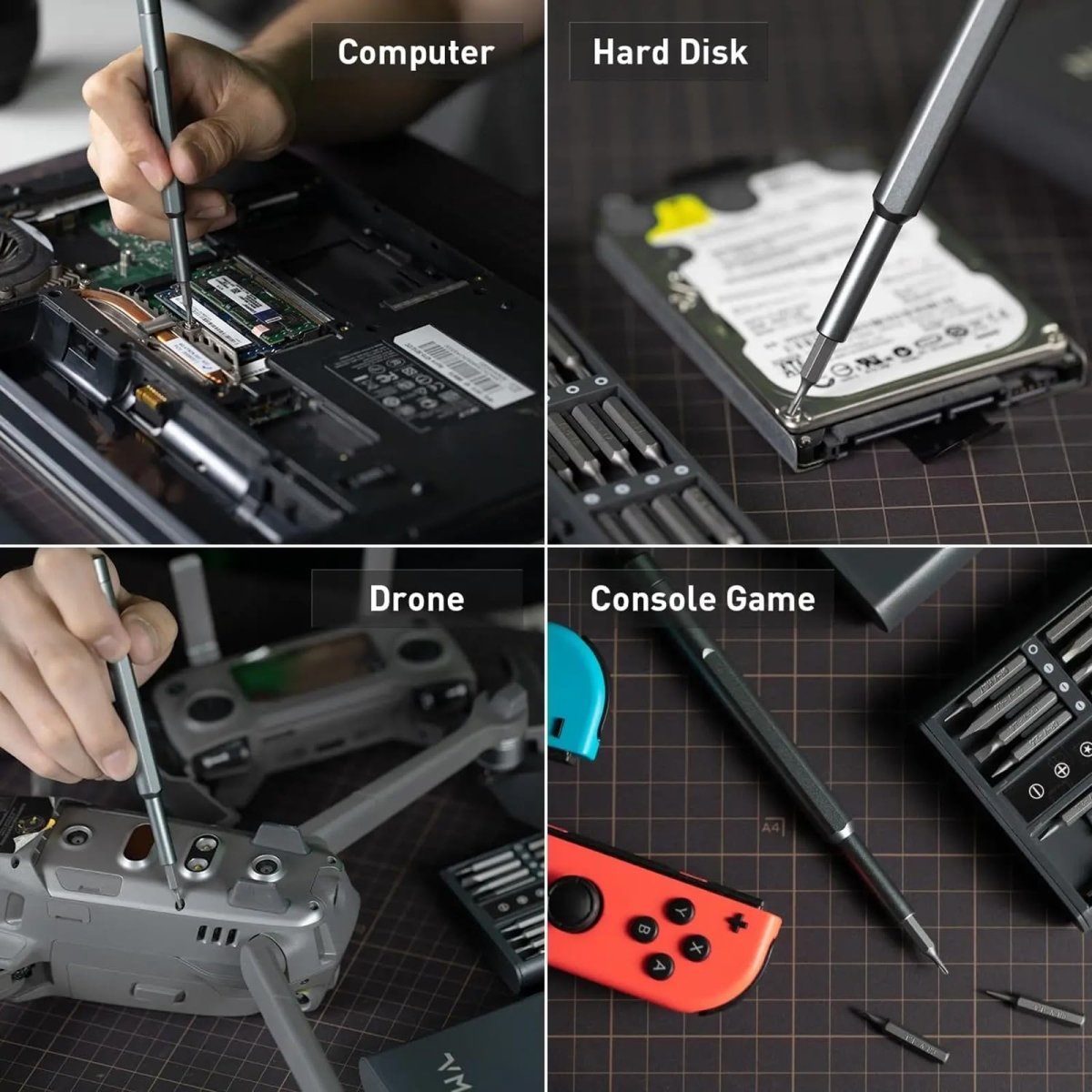 Small Screwdriver Set, 26 in 1 Mini Magnetic Tiny Screwdriver Set Case for PC, Eyeglasses, Computer, Electronic, Watch Repair Kit with Phillips and Star Tiny Screw Driver - HomeDIYer