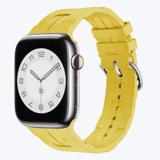 Silicone Sports Watch Band for Apple Watch Series 9 – 16 Colors
