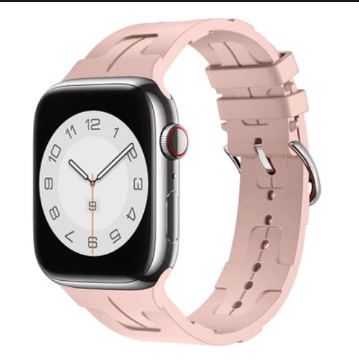 Silicone Sports Watch Band for Apple Watch Series 9 – 16 Colors